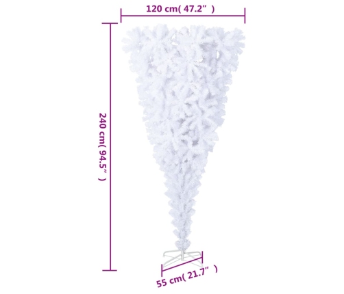 Mākslīgā Ziemassvētku Egle Ar Statīvu, Apgriezta, Balta, 240 Cm Vidaxl