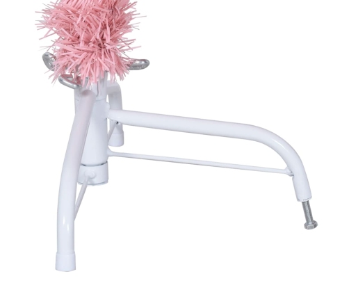 vidaXL mākslīgā Ziemassvētku egle ar statīvu, pusapaļa, 120 cm, rozā