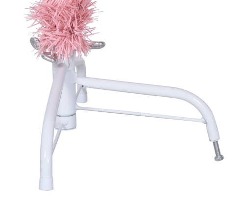 vidaXL mākslīgā Ziemassvētku egle ar statīvu, pusapaļa, 150 cm, rozā