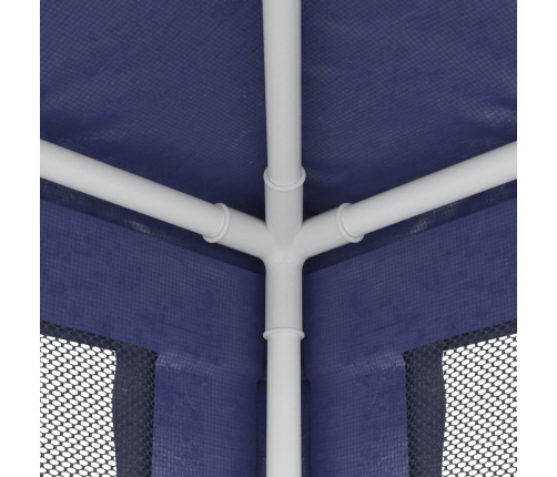 vidaXL svinību telts, ar 4 sieta sienām, 2x2 m, zila, HDPE