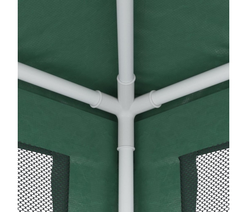 vidaXL svinību telts ar 10 sieta sienām, 3x12 m, zaļa, HDPE