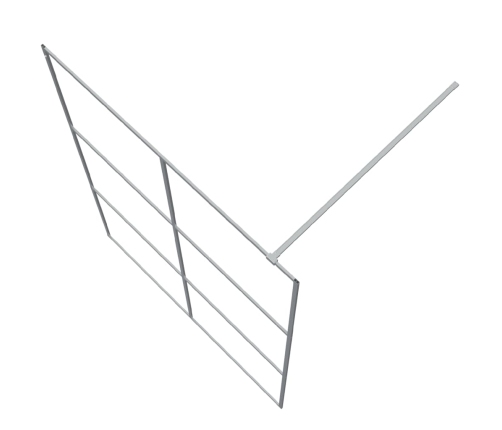 vidaXL dušas siena, 140x195 cm, caurspīdīgs ESG stikls, sudrabaina