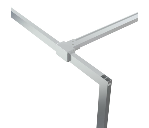 vidaXL dušas siena, 140x195 cm, caurspīdīgs ESG stikls, sudrabaina