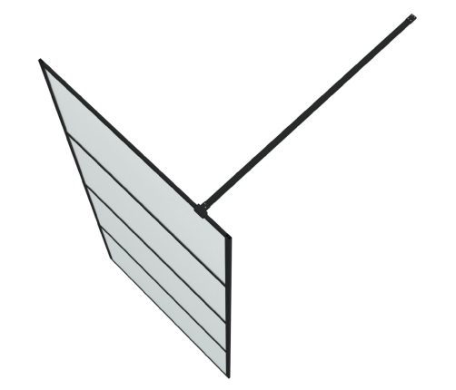 vidaXL dušas siena, 90x195 cm, matēts ESG stikls, melna