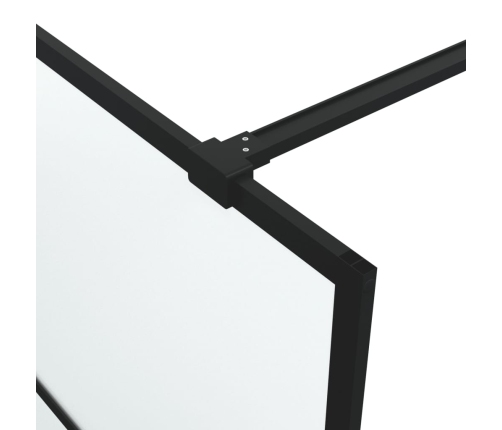 vidaXL dušas siena, 90x195 cm, matēts ESG stikls, melna