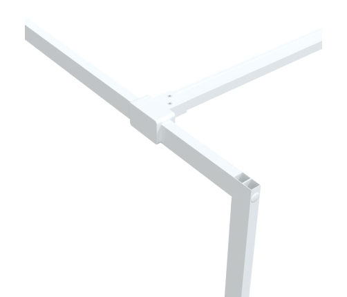 vidaXL dušas siena, caurspīdīgs ESG stikls, 80x195 cm, balta