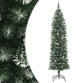 Mākslīgā Ziemassvētku Egle Ar Statīvu, Šaura, 150 Cm, Pvc Vidaxl Mākslīgā Ziemassvētku Egle Ar Statīvu, Šaura, 150 Cm, Pvc Vidaxl