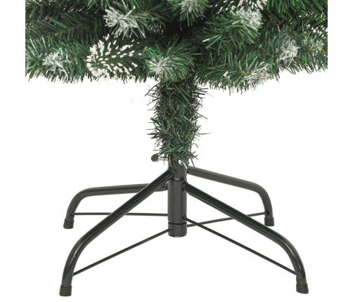 vidaXL mākslīgā Ziemassvētku egle ar statīvu, šaura, 150 cm, PVC