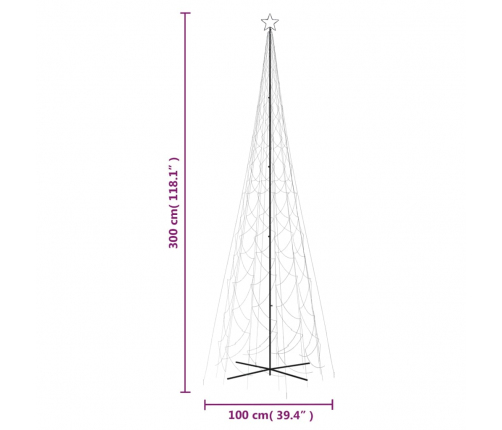 vidaXL Ziemassvētku egle, 3000 vēsi baltas LED lampiņas, 230x800 cm