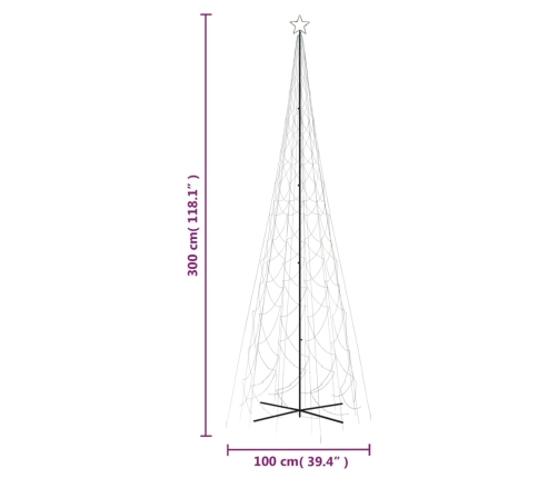 vidaXL Ziemassvētku egle, 3000 krāsainas LED lampiņas, 230x800 cm