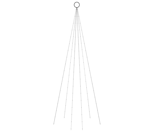 vidaXL Ziemassvētku egle karoga mastam, 108 zilas LED, 180 cm