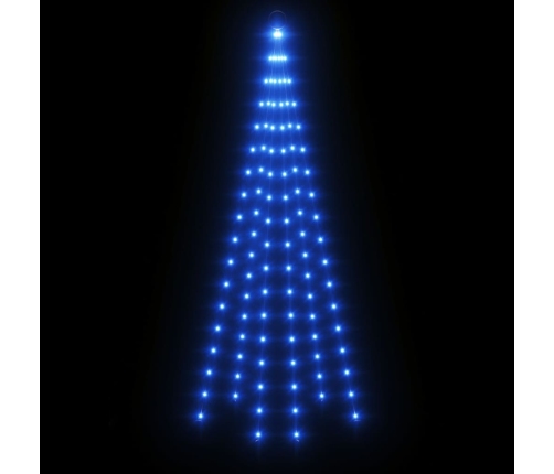 vidaXL Ziemassvētku egle karoga mastam, 108 zilas LED, 180 cm