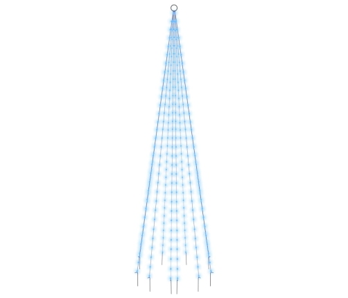 vidaXL Ziemassvētku egle karoga mastam, 310 zilas LED, 300 cm