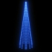 vidaXL Ziemassvētku egle karoga mastam, 310 zilas LED, 300 cm