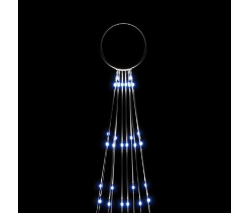 vidaXL Ziemassvētku egle karoga mastam, 310 zilas LED, 300 cm