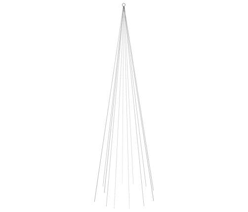 vidaXL Ziemassvētku egle karoga mastam, 732 silti baltas LED, 500 cm