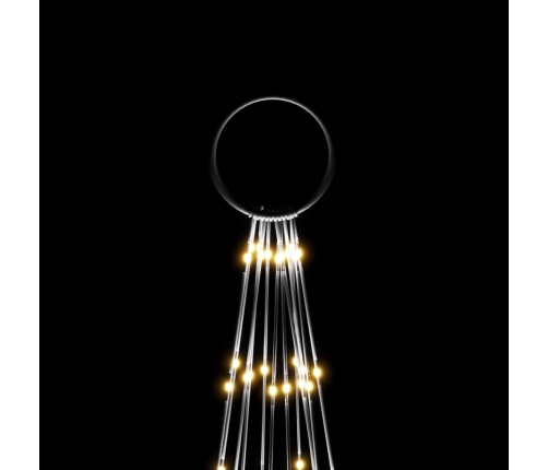 vidaXL Ziemassvētku egle karoga mastam, 732 silti baltas LED, 500 cm