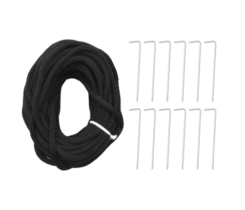 vidaXL Ziemassvētku egle karoga mastam, 732 silti baltas LED, 500 cm