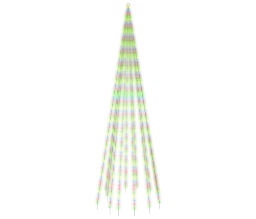 vidaXL Ziemassvētku egle karoga mastam, 732 krāsainas LED, 500 cm