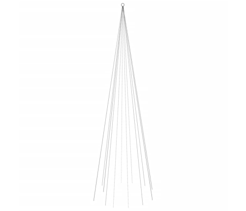 vidaXL Ziemassvētku egle karoga mastam, 732 krāsainas LED, 500 cm