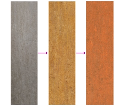 vidaXL jumta paneļi, 12 gab., rūsas krāsā, 80x44 cm, kortena tērauds