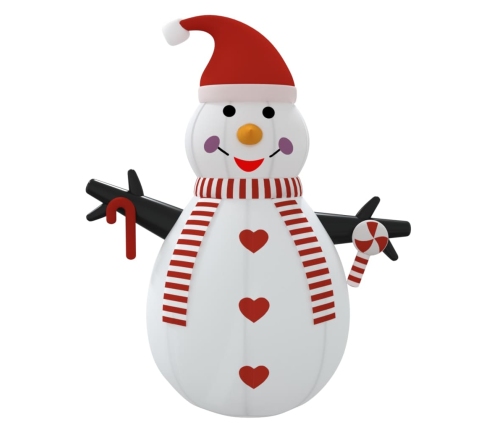 vidaXL piepūšams sniegavīrs, LED, 360 cm