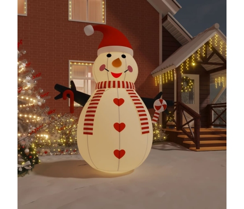 vidaXL piepūšams sniegavīrs, LED, 360 cm