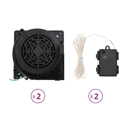 vidaXL piepūšama sniegavīru ģimene, LED, 360 cm