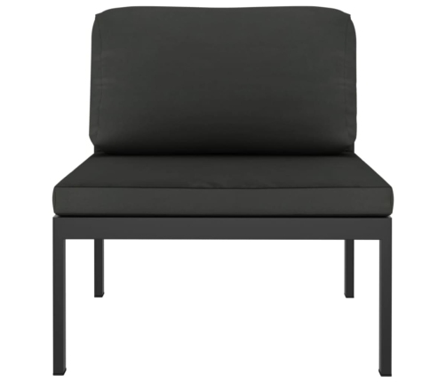 vidaXL 9-daļīgs dārza atpūtas mēbeļu komplekts ar matračiem, alumīnijs