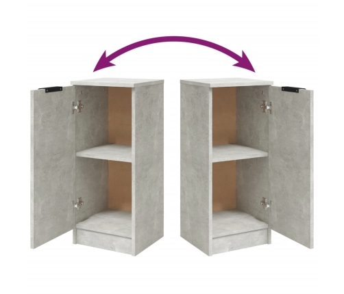 vidaXL kumode, betona pelēka, 30x30x70 cm, inženierijas koks