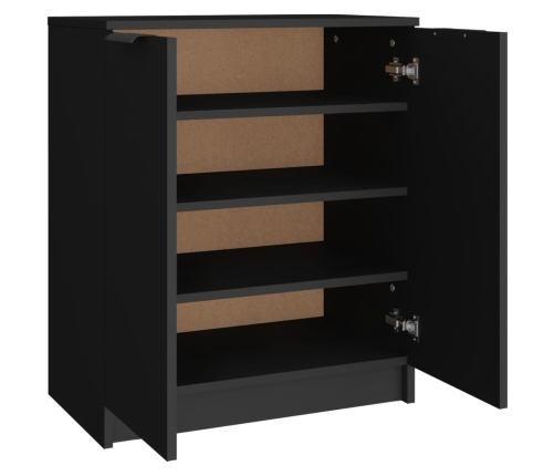 vidaXL apavu plaukts, melns, 59x35x70 cm, inženierijas koks