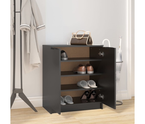 vidaXL apavu plaukts, melns, 59x35x70 cm, inženierijas koks