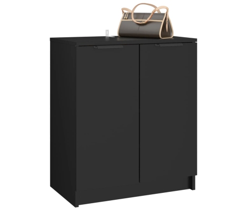 vidaXL apavu plaukts, melns, 59x35x70 cm, inženierijas koks