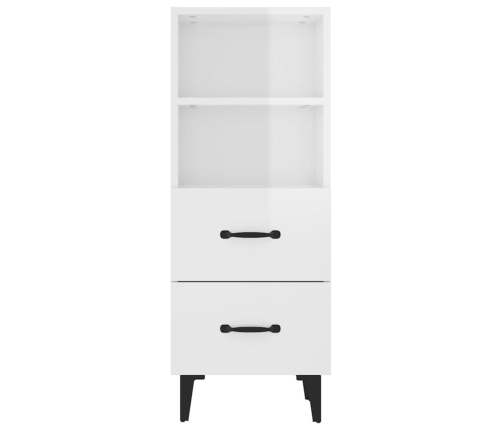 vidaXL kumode, spīdīgi balta, 34,5x34x90 cm, inženierijas koks