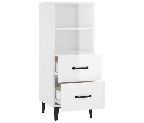 vidaXL kumode, spīdīgi balta, 34,5x34x90 cm, inženierijas koks