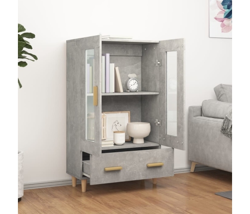 vidaXL augstais skapītis, betonpelēks, 70x31x115 cm, inženierijas koks