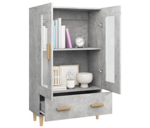 vidaXL augstais skapītis, betonpelēks, 70x31x115 cm, inženierijas koks