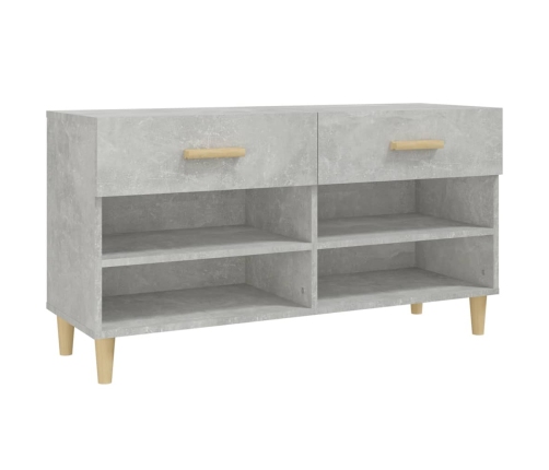 vidaXL apavu skapītis, betona pelēks, 102x35x55 cm, inženierijas koks