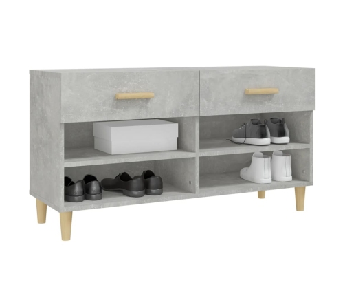 vidaXL apavu skapītis, betona pelēks, 102x35x55 cm, inženierijas koks