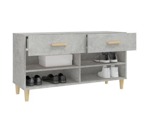 vidaXL apavu skapītis, betona pelēks, 102x35x55 cm, inženierijas koks