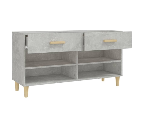 vidaXL apavu skapītis, betona pelēks, 102x35x55 cm, inženierijas koks