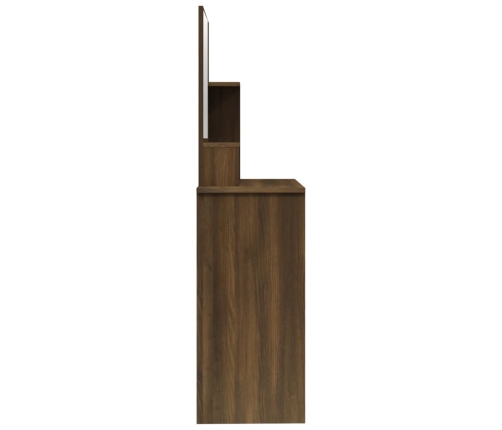 vidaXL spoguļgaldiņš, ozolkoka krāsa, 86,5x35x136 cm