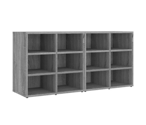 vidaXL apavu plaukti, 2 gab., pelēka ozolkoka krāsa, 52,5x30x50 cm