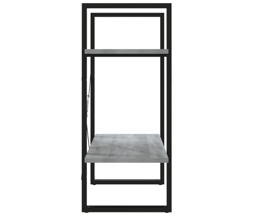 vidaXL 2-līmeņu grāmatplaukts, pelēks, 60x30x70 cm, inženierijas koks
