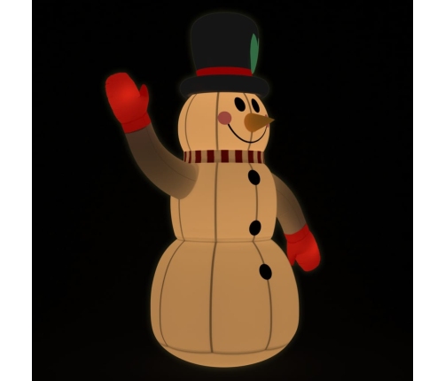 vidaXL piepūšams sniegavīrs, LED, 120 cm