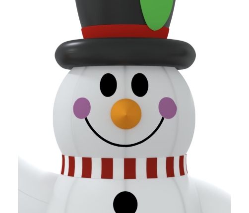 vidaXL piepūšams sniegavīrs, LED, 120 cm