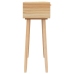 vidaXL konsoles galds, balts, 80x30x75 cm, priedes koks, rotangpalma