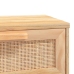 vidaXL konsoles galds, balts, 80x30x75 cm, priedes koks, rotangpalma