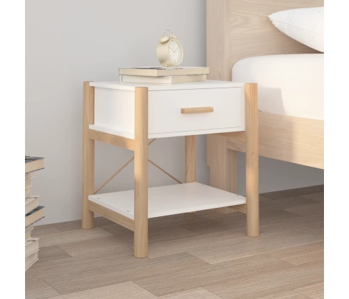 vidaXL naktsgaldiņi, 2 gab., balti, 42x38x45 cm, inženierijas koks