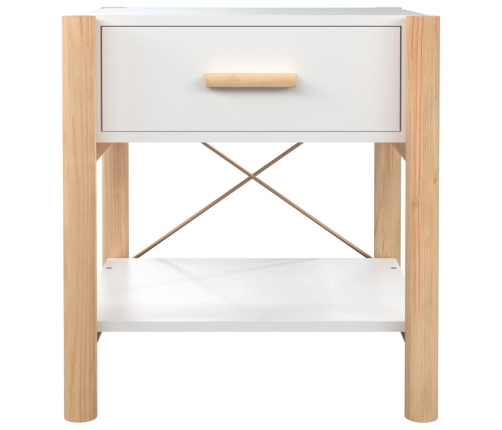 vidaXL naktsgaldiņi, 2 gab., balti, 42x38x45 cm, inženierijas koks